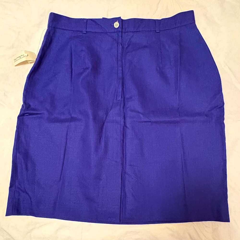 NWT Talbots Blue Linen Skirt